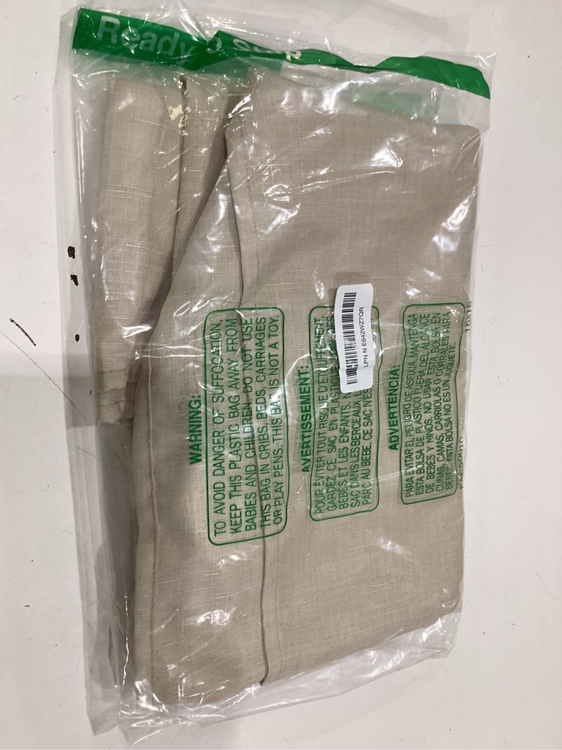 Condition photo showing New/Like New for lushvida outdoor tablecloth with umbrella hole - patio table cloth zippered rectangle 60x84 inch, beige linen-look polyester table cover water resistant for picnic outside beige 84" x 60" (rectangular)