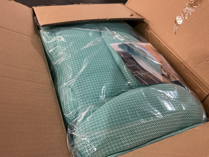 Condition photo showing Good Condition for full body bath pillow for bathtub - extra long 61’’ bath pillows for tub, ergonomic 4d air mesh tub pillow with head, neck & lumbar support, bathtub pillow spa cushion with non-slip suction cups