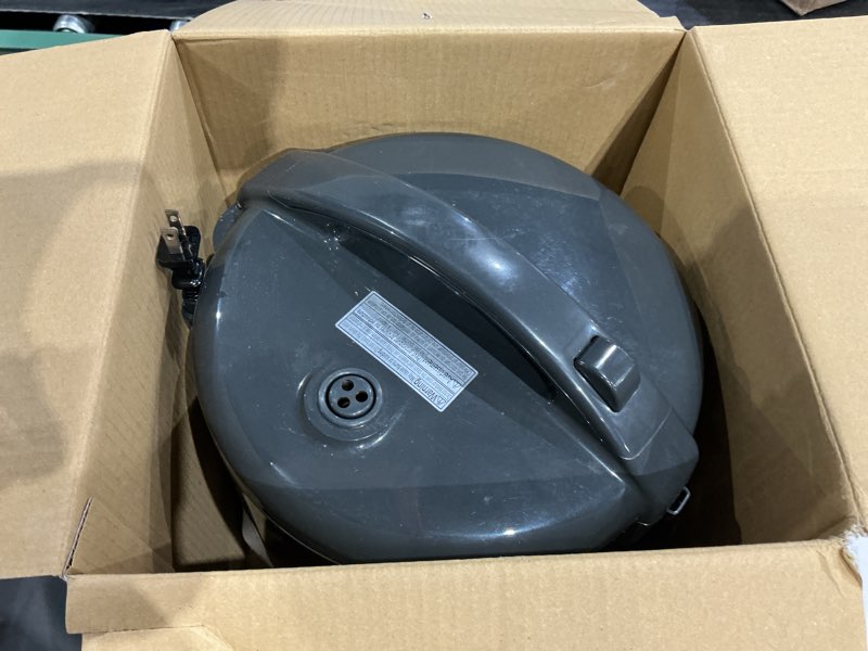 Condition photo showing As Is for tiger jnp-s18u-us 10 cup capacity white rice cooker with non-stick inner pot, retractable power cord, and keep warm up to 12 hours (urban satin)