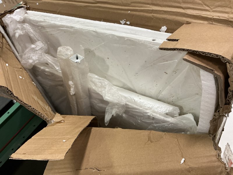 Condition photo showing As Is for Treesland 55 Inch Computer Desk with Bookshelf, Corner Desk with Storage, L Shaped Desk, Home Office