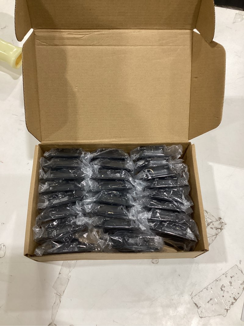 Condition photo showing As Is for Ravinte 50 Pack 25 Pairs 1/2" Overlay Cabinet Door Hinges Kitchen Black Semi-Concealed Hinges Face Mount Self-Closing Cabinet Hardware with Bumpers & Screwdriver 50 1/2 inch Overlay