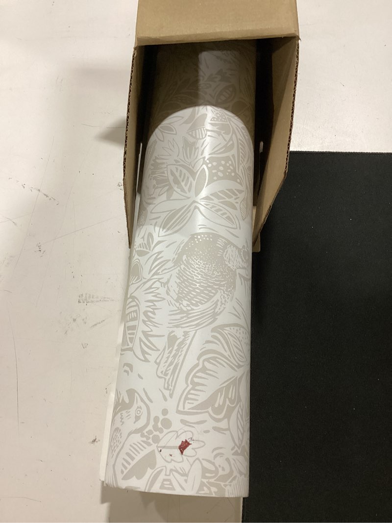 Condition photo showing As Is for wallpaper peel and stick boho white and beige wallpaper cream contact paper for cabinets self adhesive removable wallpaper for bedroom bathroom kids nursery wallpaper wall decor 16.1" x 118"