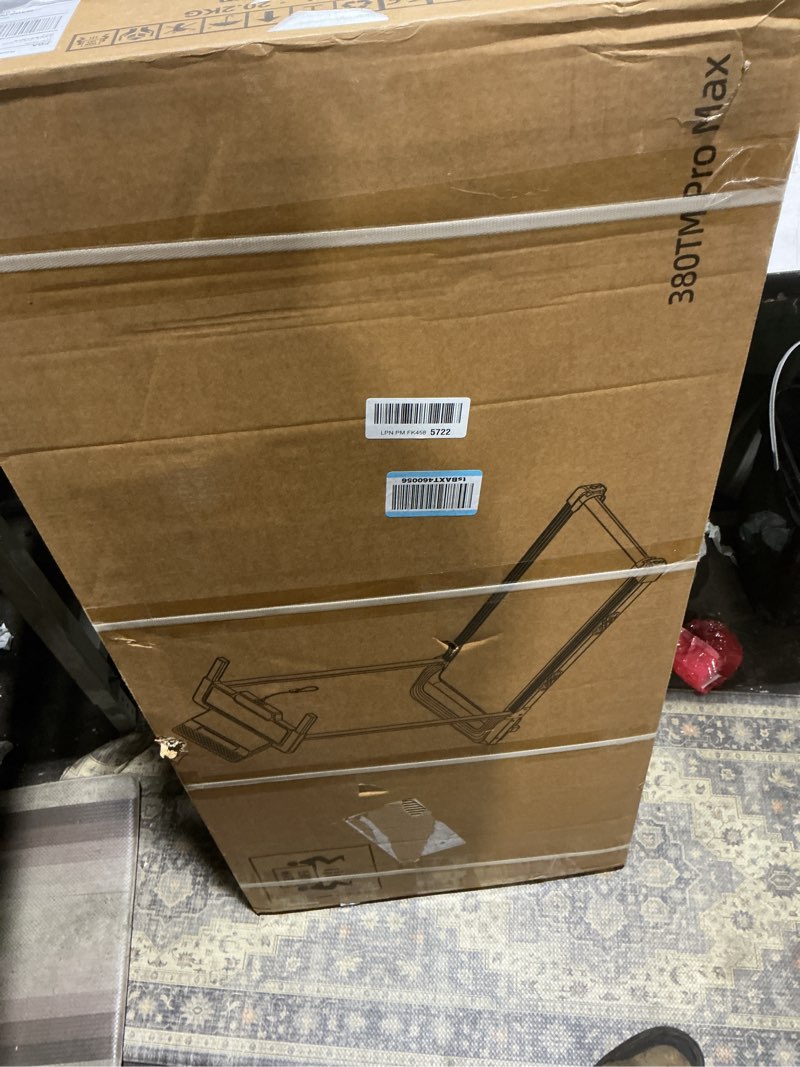 Condition photo showing Good Condition for Walking Pad with Handle Bar and Incline, 3.0HP Electric Portable Small Treadmills with Incline for Home Small Spaces, 0.6-7.6MPH Compact Walking Pads Treadmill with Handles, 350LBS Black 3