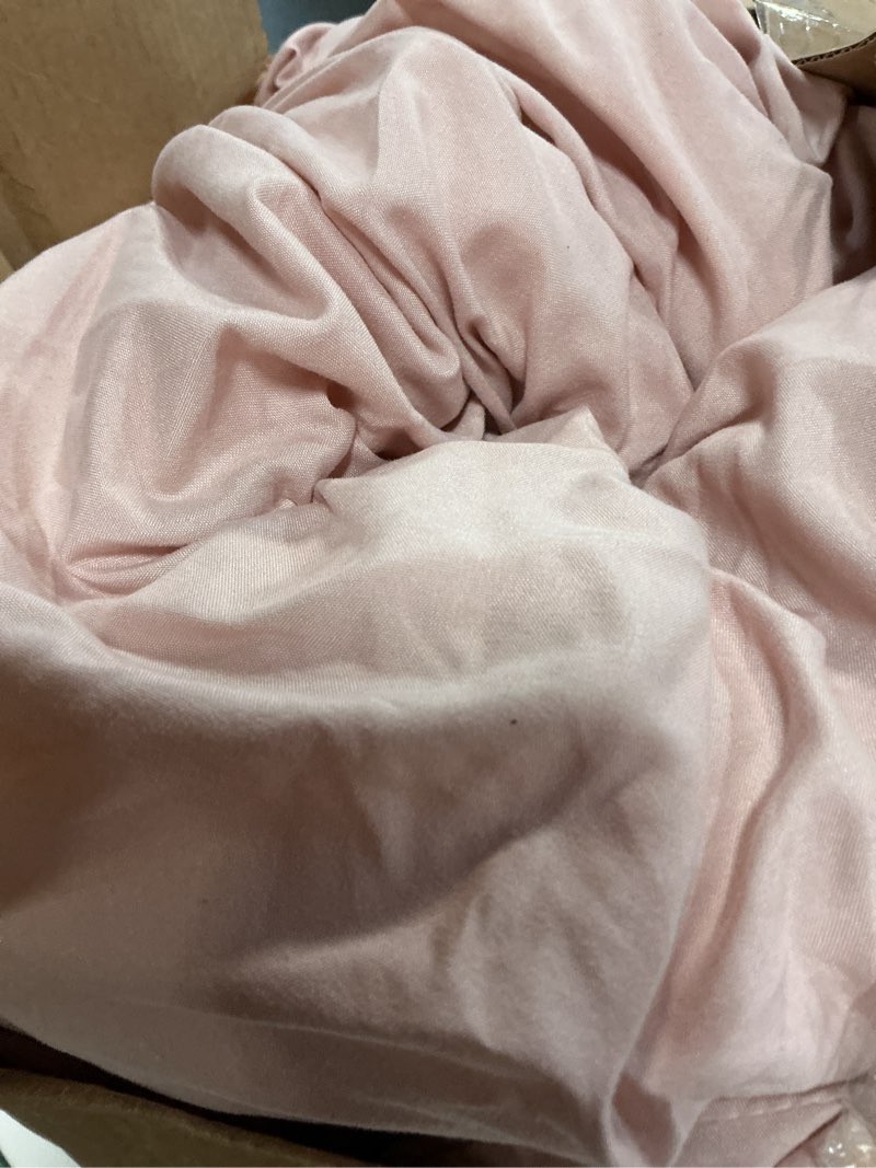 Condition photo showing As Is for lane linen twin comforter set – 5 piece - ultra-soft microfiber bed in a bag - all season bedding with comforter, sheets, pillowcase & sham - super soft, warm & easy care twin bed sets – sepia rose | super soft fabric, easy care set, warm plush feel, full bed cover, cozy bed upgrade twin 12: sepia rose