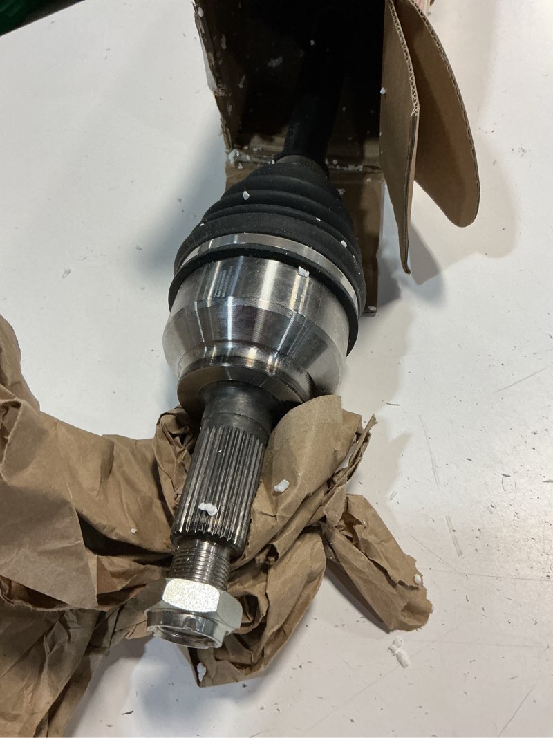 Condition photo showing As Is for front cv axle left drive shaft assembly for 2005 2006 2007 2008 2009 2010 2011 2012 2013 2014 2015 mazda 3 5 l4 2.0l 2.3l 2.5l, replace 66-8175 668175