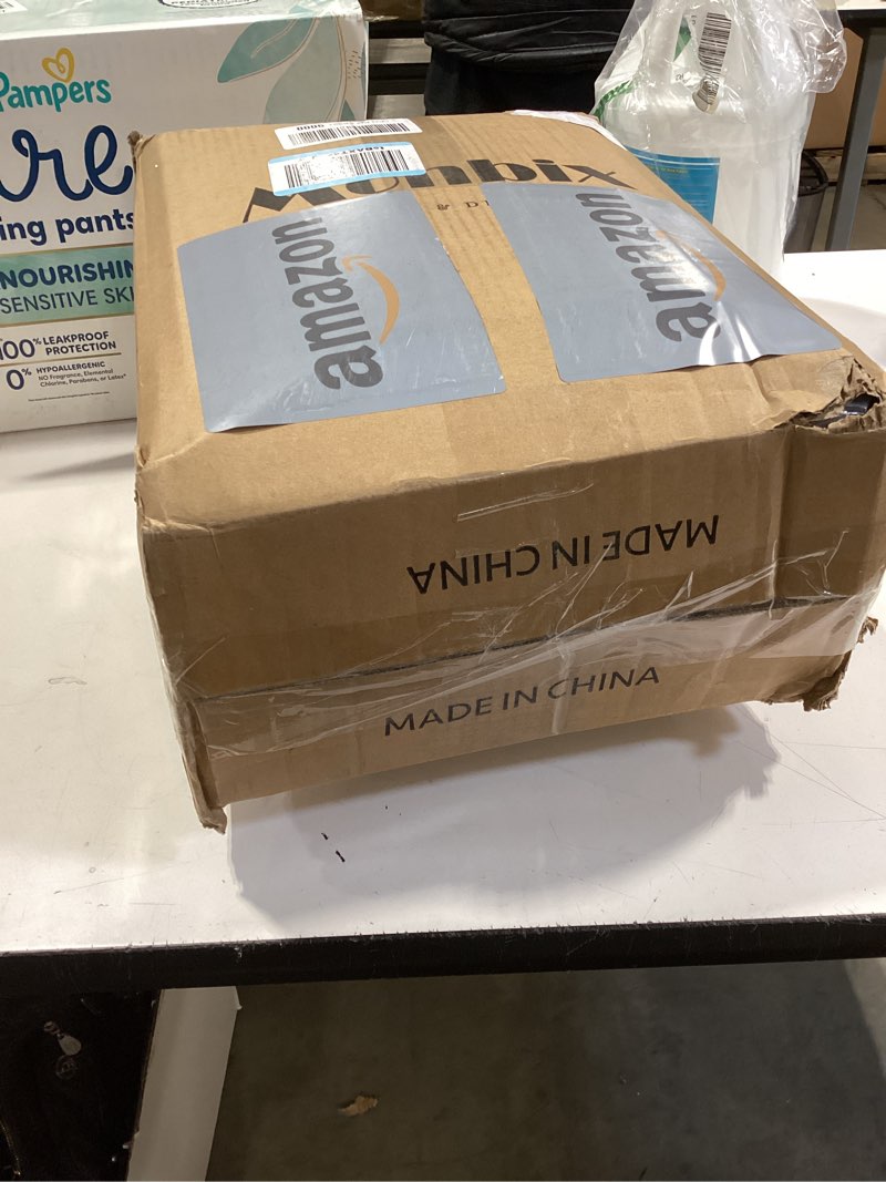 Condition photo showing New/Like New for monbix queen comforter set - 7 pieces birch marble pattern bed in a bag queen bedding sets with comforter, sheets, pillowcases & shams, reversible bedding comforters sets birch 7piece-queen(90”x90'')