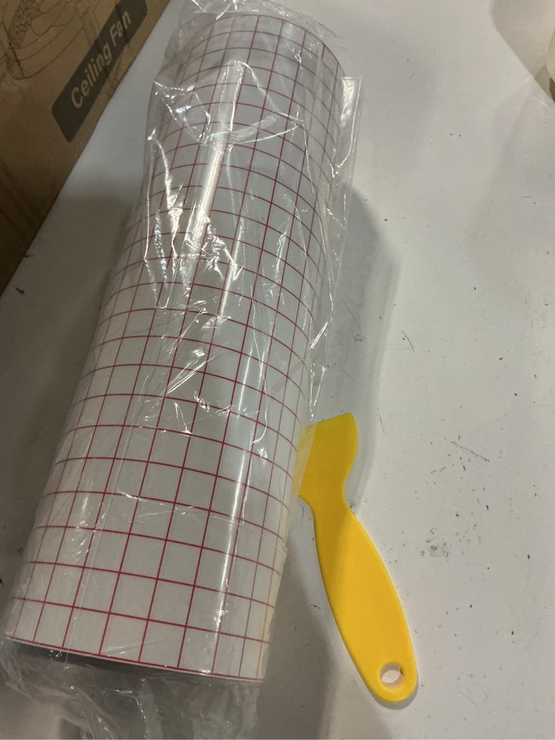 Condition photo showing Good Condition for yrym ht transfer tape for vinyl - 12" x 170 ft w/red alignment grid transfer tape for permanent vinyl, medium tack transfer paper for signs stickers decals walls doors & windows 12 x 170 ft