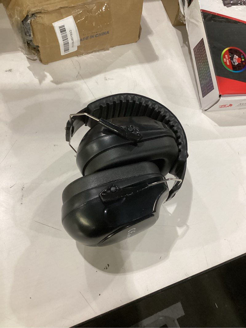 Condition photo showing Good Condition for floriogra 2 pack 34db noise canceling headphones for shooting, hearing protection earmuffs, ear protection headphones, thickened headband ear muff for noise reduction for shooting, construction,mowing black+black