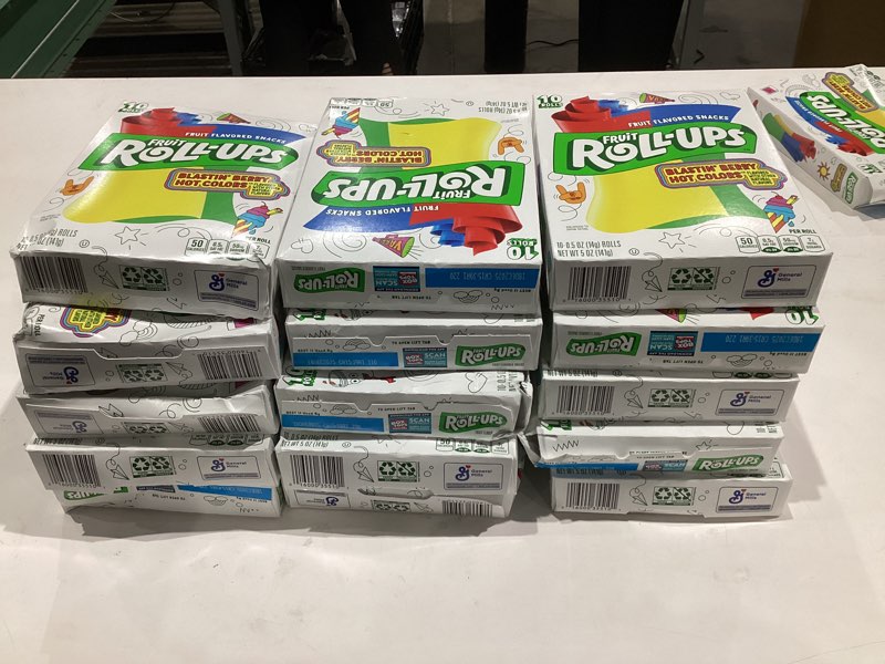 Fruit Roll-Ups Fruit Flavored Snacks, Blastin' Berry Hot Colors, (15 boxes of 10 rolls each)