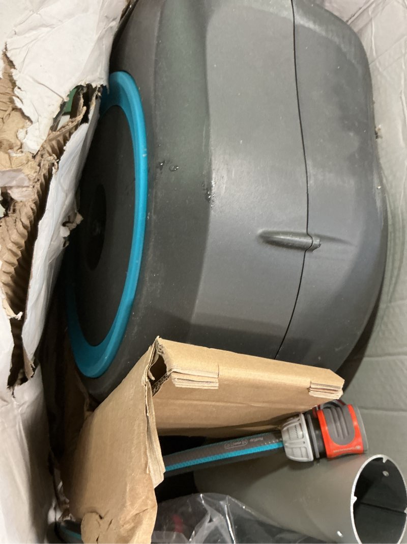 Condition photo showing Good Condition for GARDENA 18614 | 66' x 1/2" Automatic Retractable Garden Hose Reel on Metal Spike, Outside Garden Hose with 360° swivel. No Holes in your house, Easy Installation, No Tools Required 66 ft