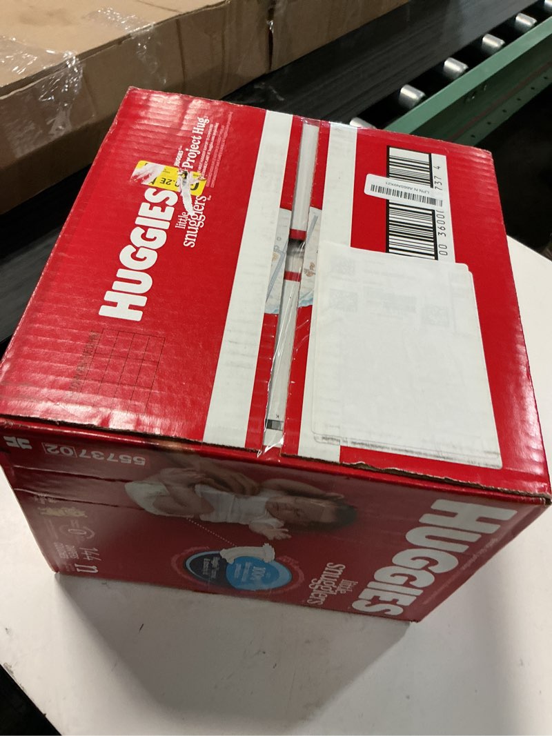 Condition photo showing New/Like New for Huggies Size Newborn Diapers, Little Snugglers Baby Diapers, Size Newborn (up to 10 lbs), 144 Count, Packaging May Vary