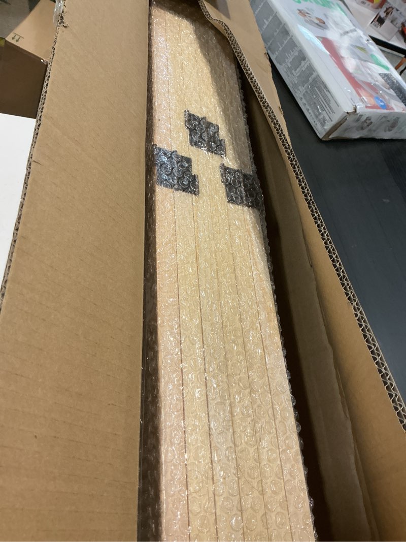 Condition photo showing Good Condition for 6 panel bamboo room divider and folding panel screen,bamboo panel divider for room separation,beige,67" h x 92.1" w beige 6 panel