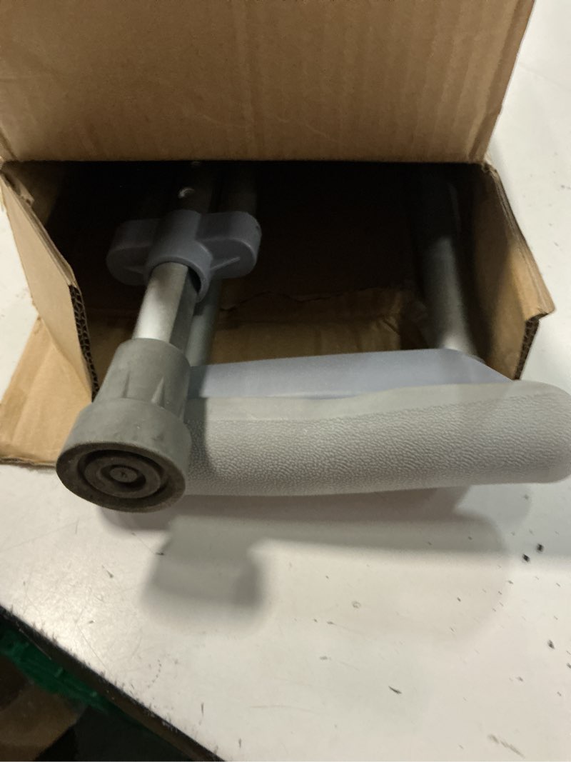 Condition photo showing As Is for medline aluminum crutches for kids, adults & seniors, walking aid, 300 lb weight capacity,1 pair, fitting 5'2" - 5'10" medium, 5'2"-5'10"