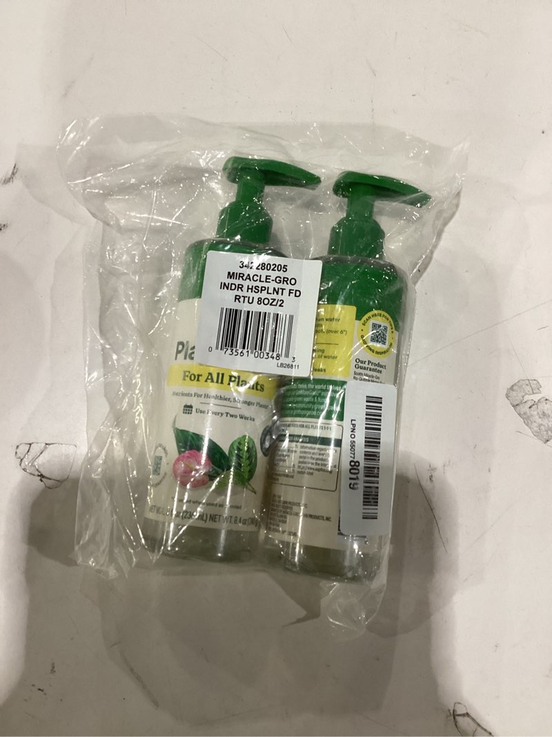 Condition photo showing Good Condition for miracle-gro indoor plant food for all plants, liquid plant food for houseplants, flowers, vegetables, herbs, and more, 8 fl. oz., 2-pack