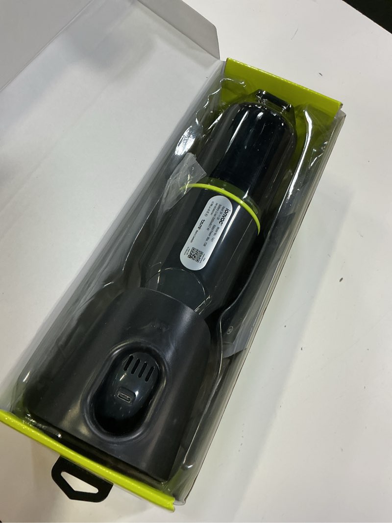 Condition photo showing As Is for ion vac wireless handheld vacuum