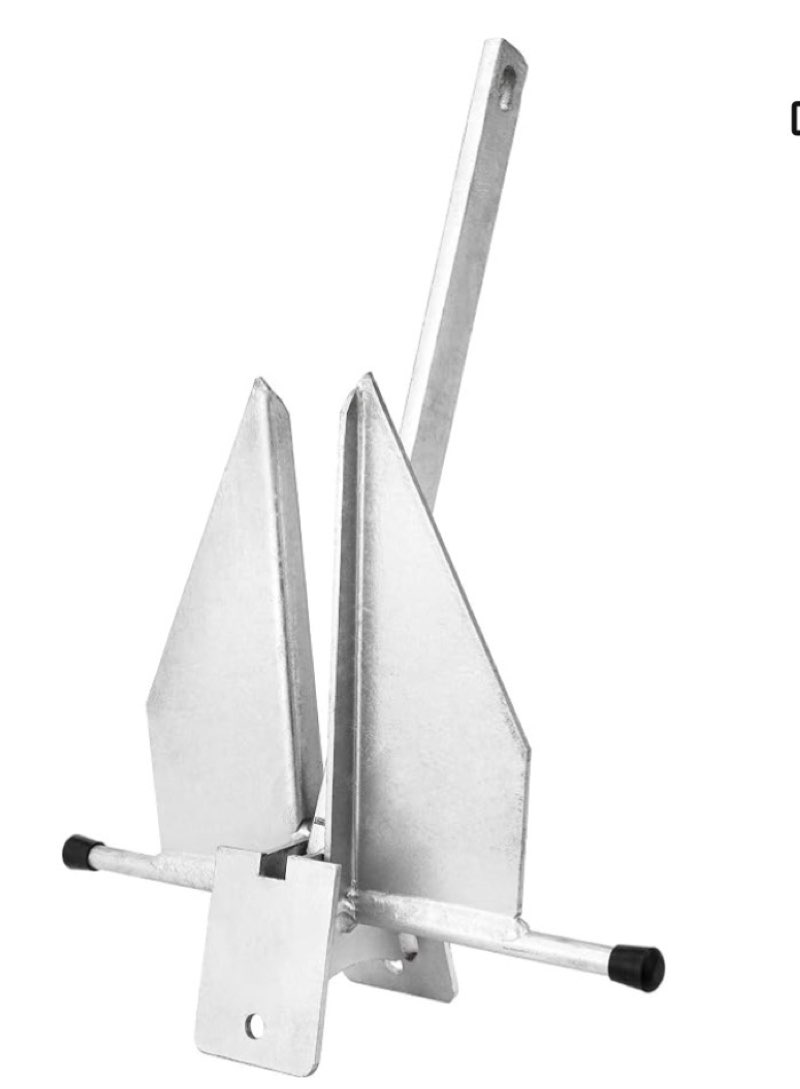 young marine boat anchor fluke anchor 8 lb 10 lb 13 lb for different size boats pontoon, deck, fishing, and sail 8lb for boats 12-22ft