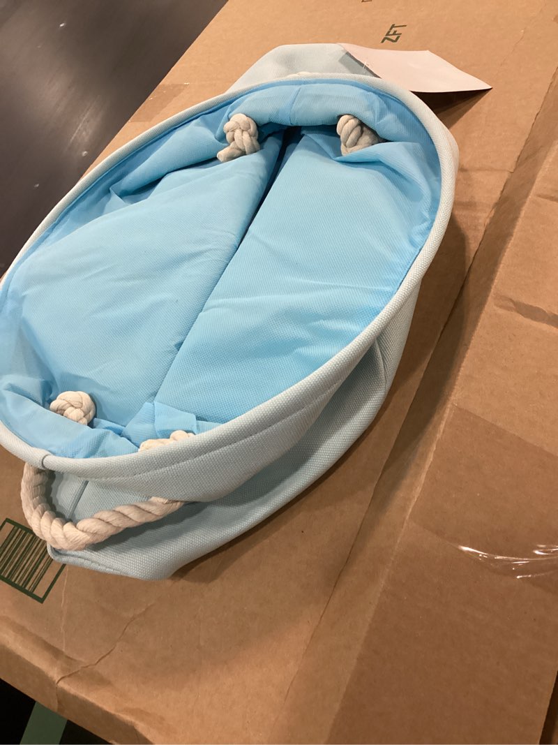 Condition photo showing Good Condition for Bone Dry Pet Storage Collection Collapsible Bin, Medium Round, Aqua Medium Round Aqua