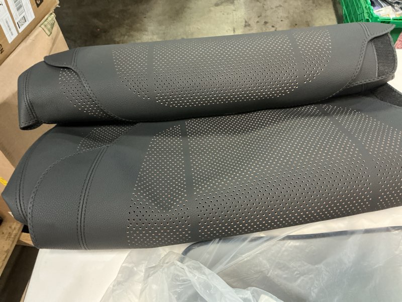 Condition photo showing Good Condition for 3 packs nappa leather front & rear seat covers for tesla model y/3 highland/juniper 2025 2026 interior accessories, breathable all-season non-slip bottom seat protectors cushion (black)