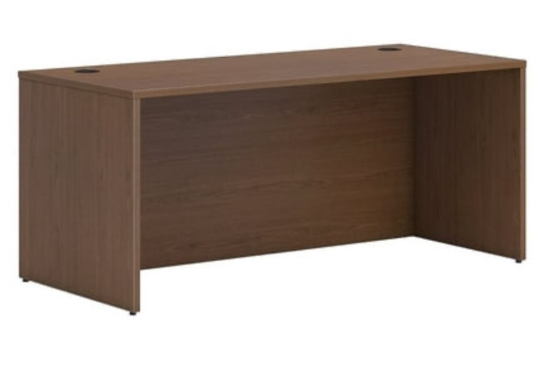 HON Mod 66  Desk Shell Sepia Walnut LDS6630LE1