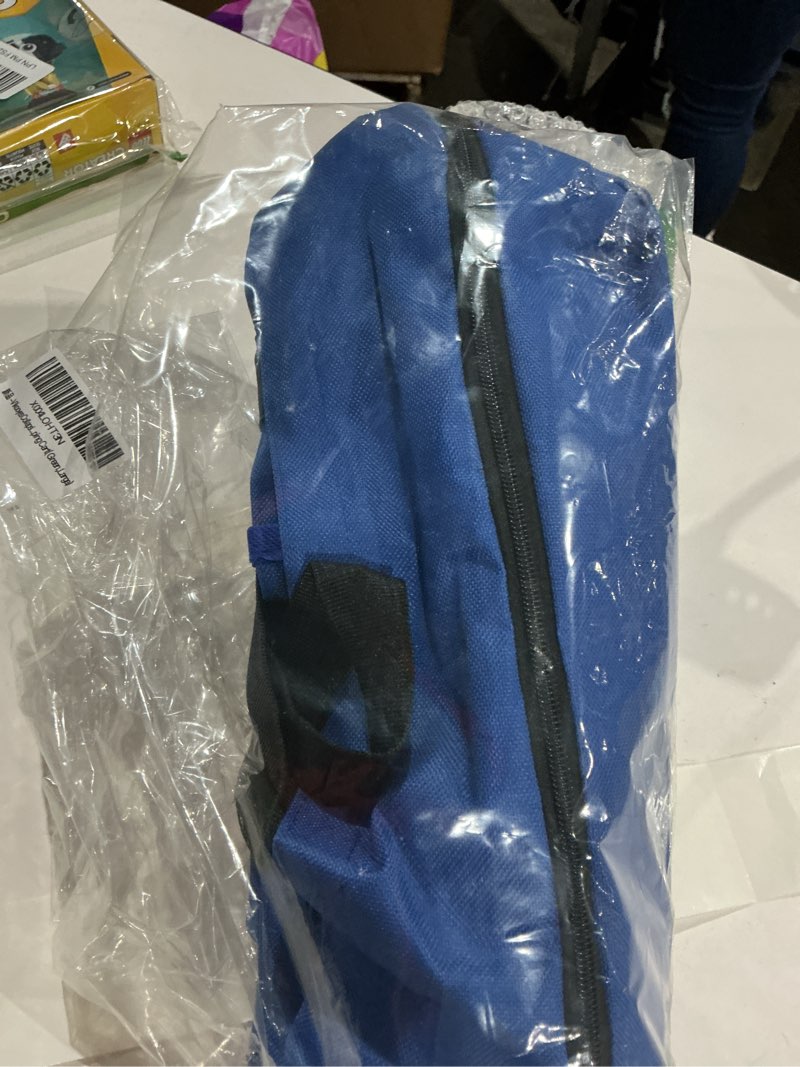 Condition photo showing Good Condition for collapsible shopping grocery bag with wheels rolling tote bag with wheels large reusable shopping bags foldable cart(blue,large) large blue