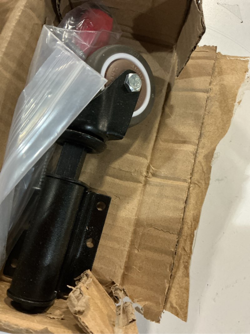 Condition photo showing Good Condition for silent gate wheel 2 inch for wooden gate, 80lbs capacity, 360 degree rotation, spring-loaded absorbing tpr tire, includes screws & screwdriver