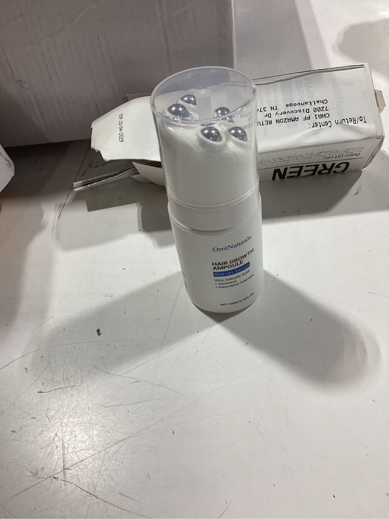 Condition photo showing Good Condition for orrenaturals hair revival ampoule, hair growth serum roll on with salicylic acid, hydrating & strengthening care for thicker, stronger and fuller hair (1)