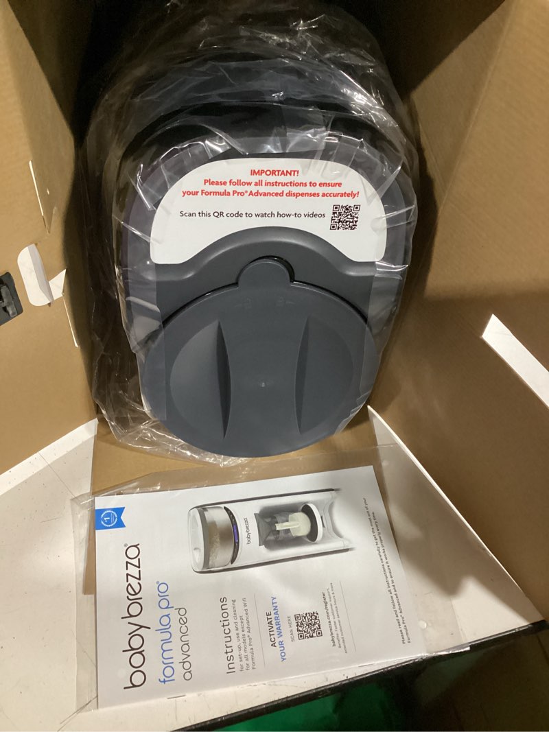 Condition photo showing New/Like New for baby brezza formula pro advanced formula dispenser machine - automatically mix a warm formula bottle instantly - easily make bottle with automatic powder blending, charcoal