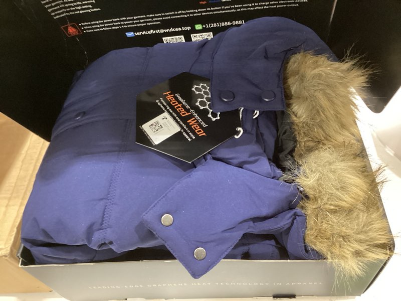 Condition photo showing Good Condition for Wulcea Graphene Heated Jacket For Women 12V 18400mAh Fast Charge With Large Capacity X-Large Navy Blue