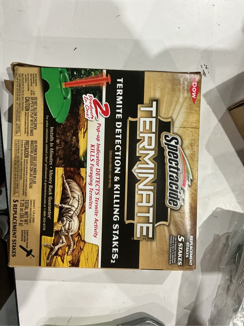 Condition photo showing As Is for spectracide refill stakes 5-count termite killer