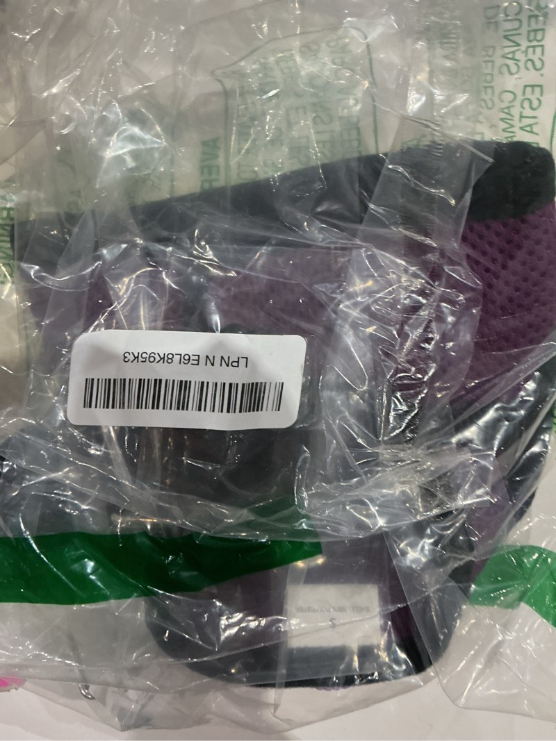 Condition photo showing Good Condition for dog harness with airtag holder for small dogs, puppy, cats - no pull step in small dog harness and reflective dog leash set for walking training travel grooming outdoor small chest: 13.7"-16.5" purple