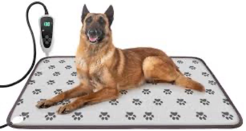 golopet extra large dog heating pad 47x30 in with smart thermostat switch and power line protection 