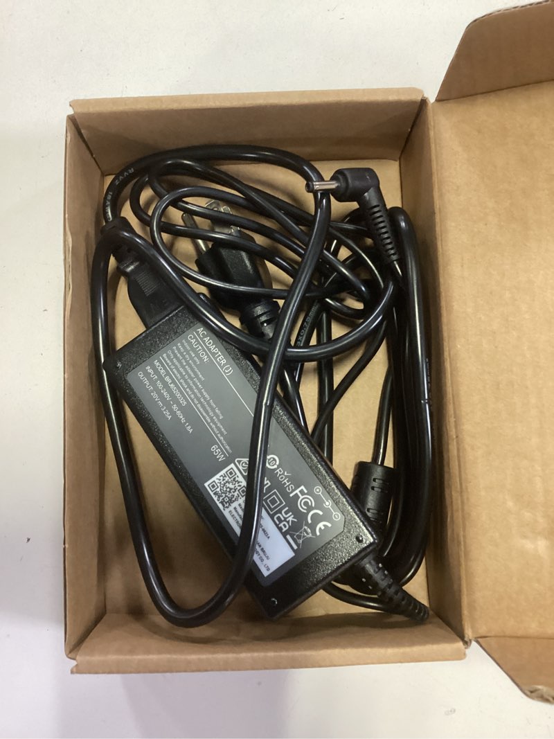 Condition photo showing Good Condition for 65w laptop charger compatible with lenovo ideapad 1 3 5, flex 4 5 6, v14 v15 v17 series, ideapad 110 110s 320 330 330s 520 530s 710s l340 s145 s340 s540; chromebook n22 n23 n42 power supply cord