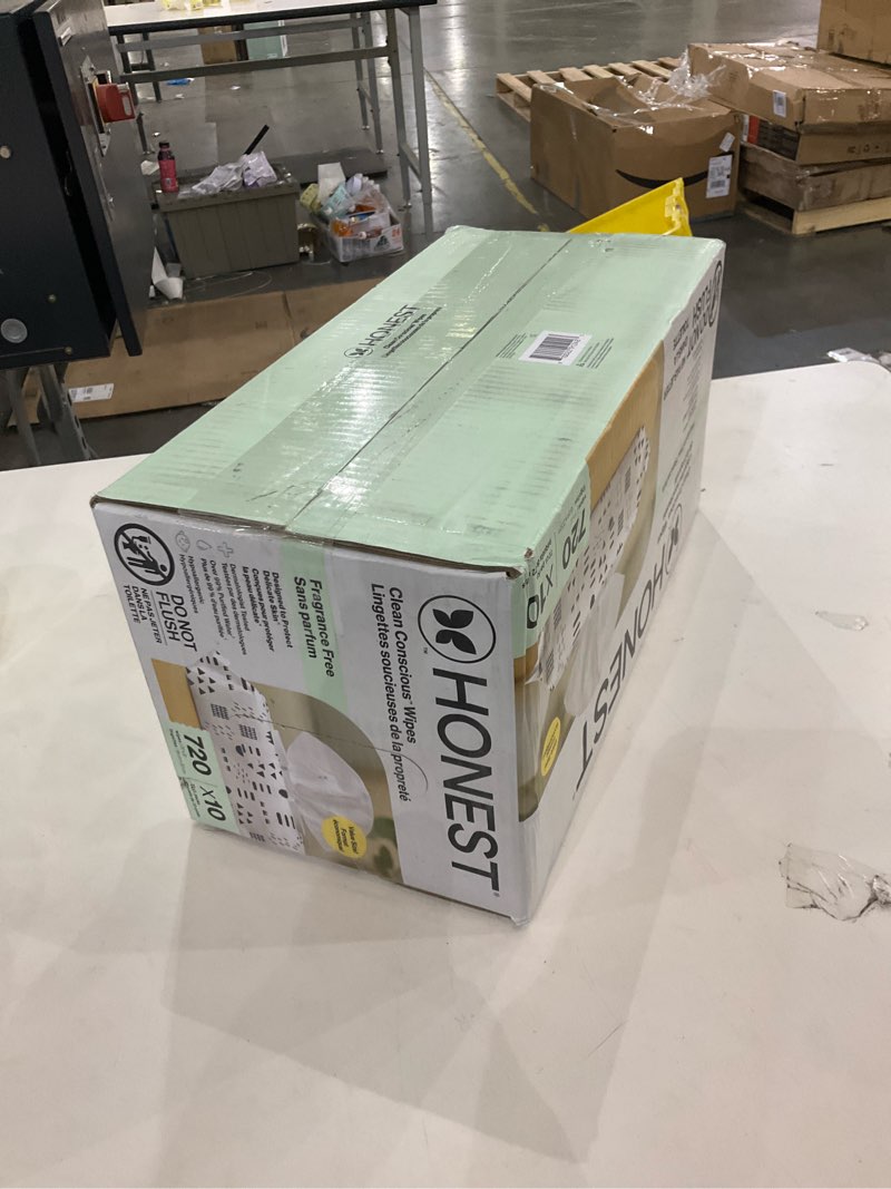 Condition photo showing New/Like New for The Honest Company Hypoallergenic Multi-Use Baby Wipes for Sensitive Skin, Pattern Play, 720 Count Pattern Play 72 Count (Pack of 10)