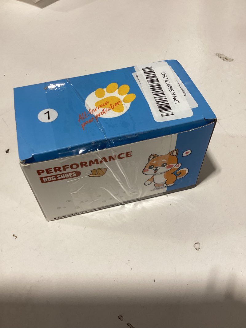 Condition photo showing New/Like New for QUMY Dog Shoes for Large Dogs, Medium Dog Boots & Paw Protectors for Winter Snowy Day, Summer Hot Pavement, Water-Resistant in Rainy Weather, Outdoor Walking, Indoor Hardfloors Skid-Resistant Sole Black Size 1: 1.8''x2.3''(W*L) (Pack of 4)