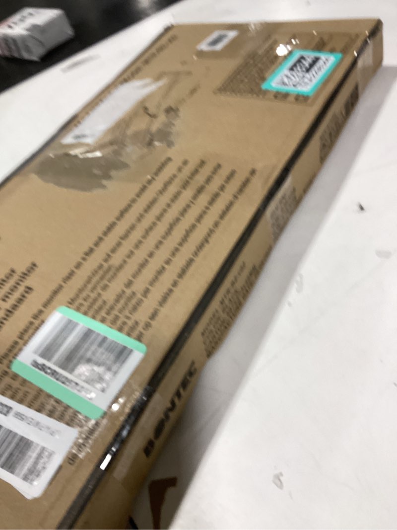 Condition photo showing New/Like New for BONTEC Wood Monitor Stand Riser, 2-Tier Desktop Organizer with Storage, Ergonomic Computer Stand for Desk, Cable Management, Cellphone Holder, 21.3 Inch Shelf, Black Black 21.6inch