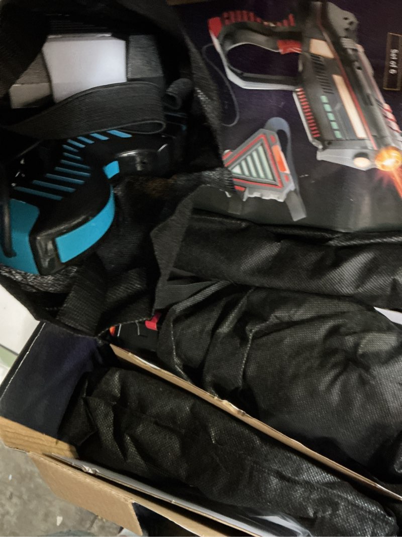 Condition photo showing As Is for Squad Hero Set of 6 Rechargeable Laser Tag for Kids Teens & Adults - Boys Gifts - Blasters & Vest Sensors - Fun Ideas Age 8+ Year Old Toys - Lazer Teen Boy Game Boys & Girls Outdoor Teenage Activities 6 Pack