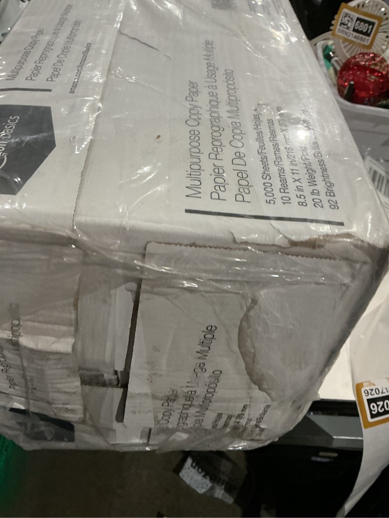 Condition photo showing Good Condition for amazon basics multipurpose copy printer paper, 20 lb, 8.5 x 11 inches, 10 reams (5,000 sheets), 92 bright white 10 reams | 5000 sheets letter (8.5x11)