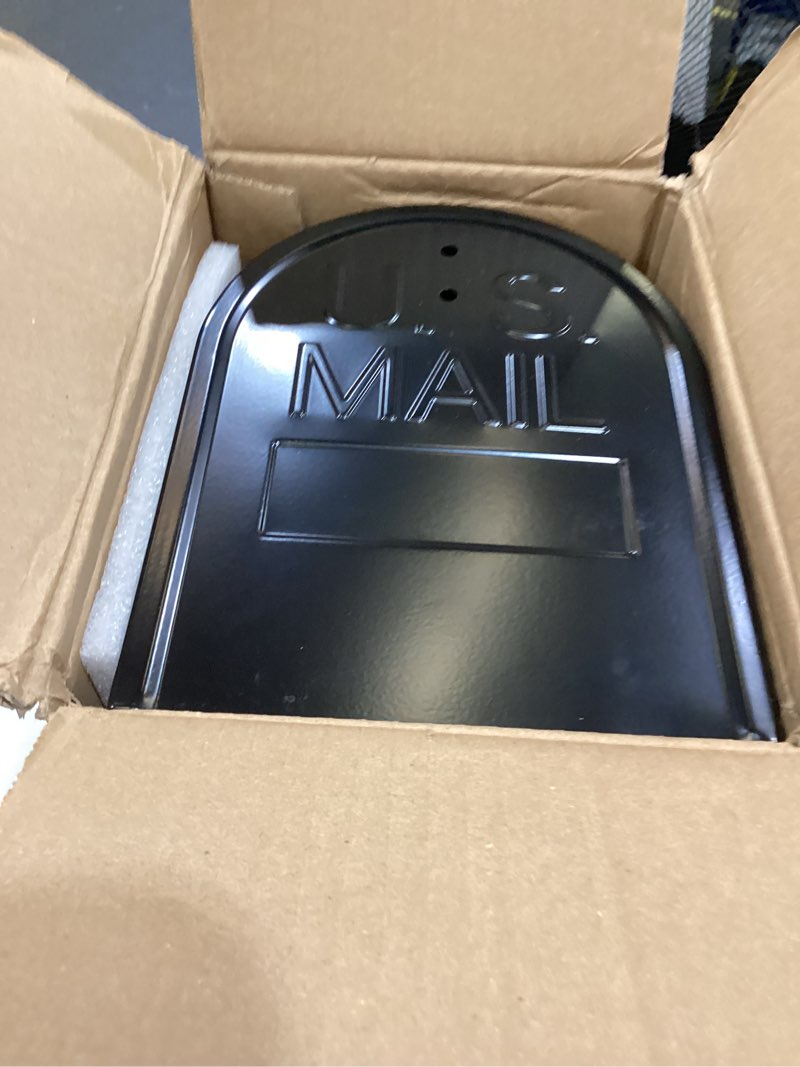 Condition photo showing Good Condition for mailboxes for outside, galvanized steel medium black metal mailbox, 20 x 8.7 x 6.7 inches