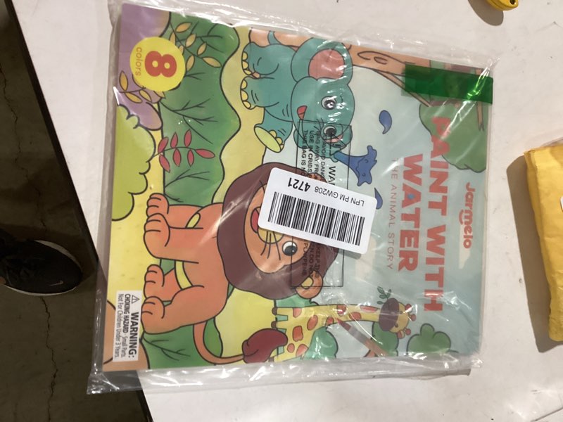 Condition photo showing New/Like New for jar melo paint with water books for toddlers, mess free watercolor painting activity for kids ages 1-3, 2-4, 4-6, art craft coloring gift with brush, airplane travel activities for toddlers, animals