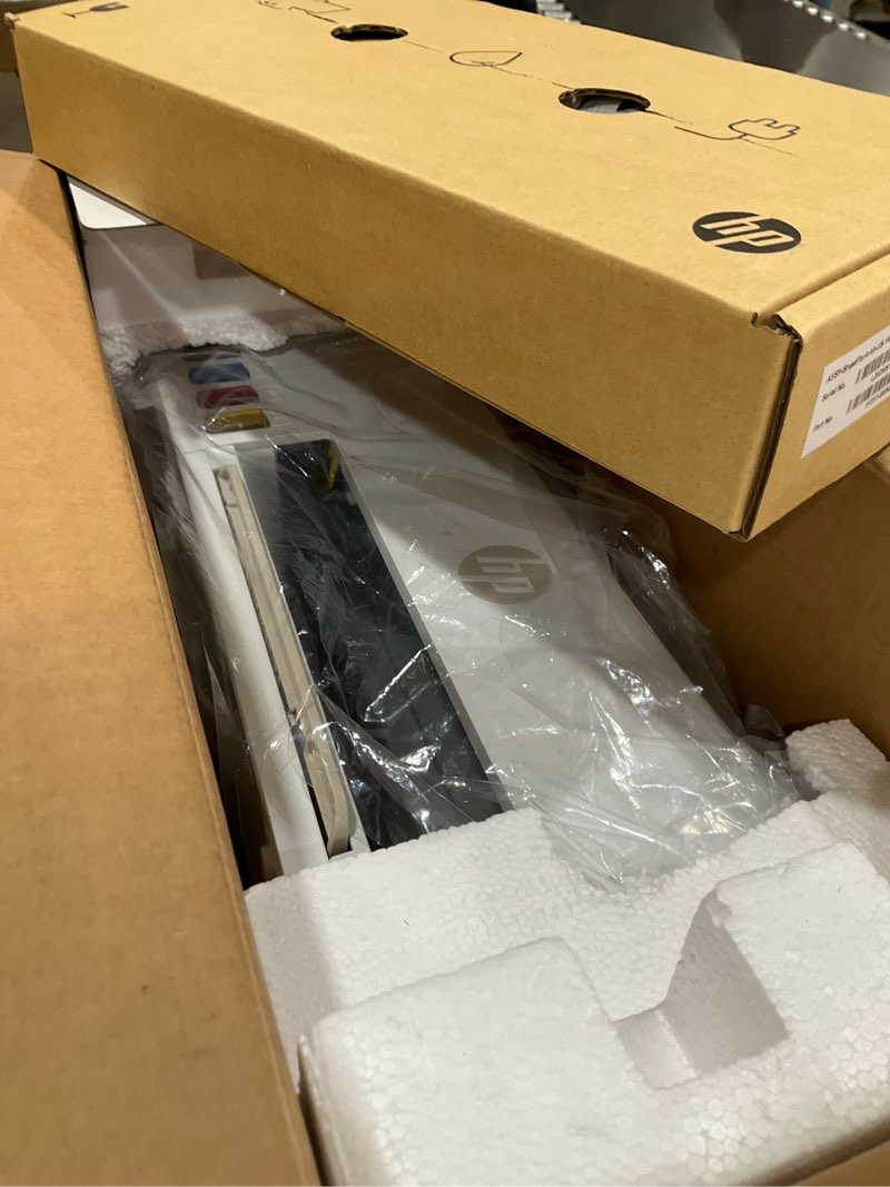 Condition photo showing As Is for hp smart tank 5000 wireless all-in-one ink tank printer, scanner, copier with 2 years of ink included, best-for-home, cartridge-free, refillable, ai-enabled, an ecotank alternative (5d1b6a)