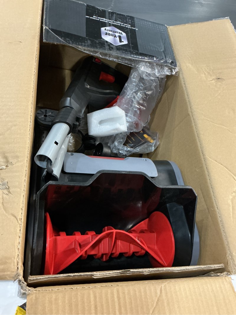 Condition photo showing Good Condition for EWORK Corded Snow Shovel 11-Inch 1200W 10A Powerful Electric Snow Shovels, 6-Inch Clearing Depth, 23-Foot Max Throw Distance, Power Snow Blower for Driveway, Steps, Sidewalk, Porch