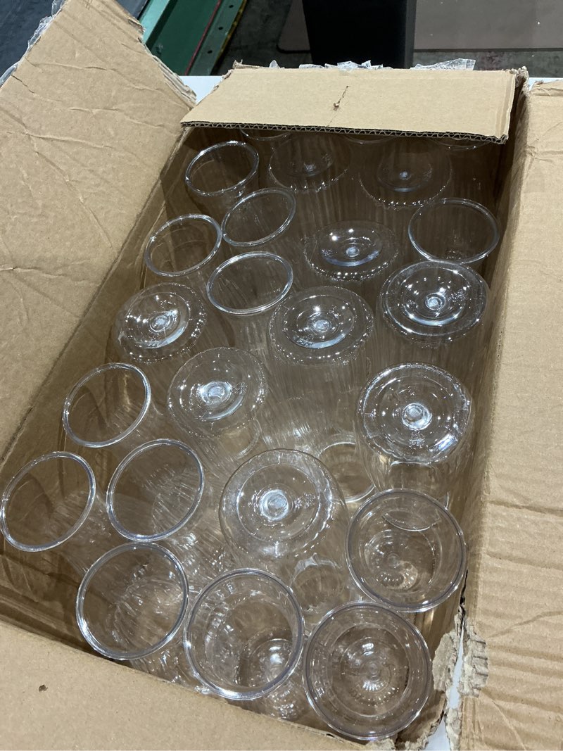 Condition photo showing Good Condition for 40pcs plastic bud vases bulk small plastic vases, clear container for flowers height shatterproof bud vase, mini vintage floral vase for home decor, living room, office decoration, party