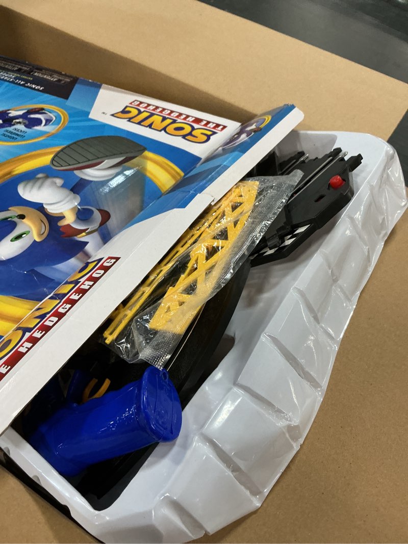Condition photo showing Good Condition for nkok sonic & tails rc slot car set race set vehicle, black, cars rase on figure-8 track, features a lap counter, perfect item for kids, ages 5 and up