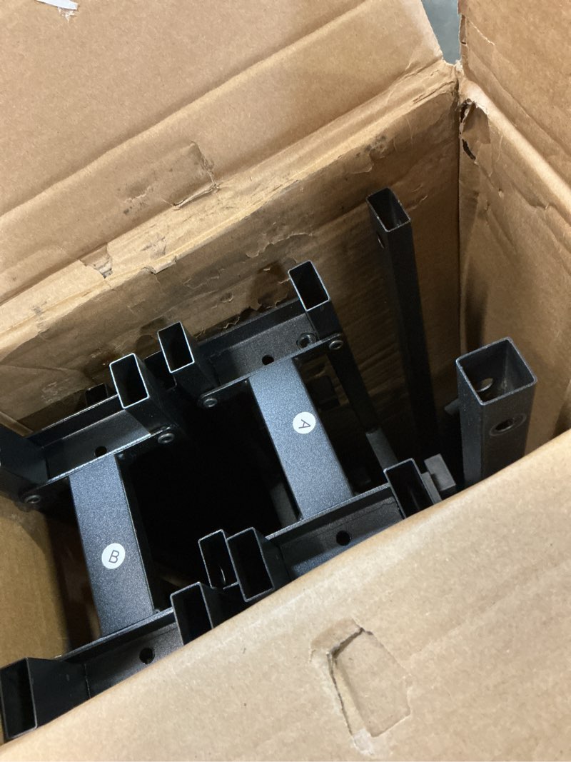 Condition photo showing As Is for emoda 5 inch box spring full size bed base, 3000 lbs heavy duty metal mattress foundation with fabric cover, easy assembly, black full 5 inch