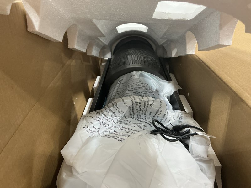 Condition photo showing Good Condition for u ultty bladeless tower fan and air purifier in one, quiet tower fan with remote, touch, 9 speeds, 8h timer, hepa filter 99.97%, 90° oscillation fans, floor fans powerful for home office room, black black large