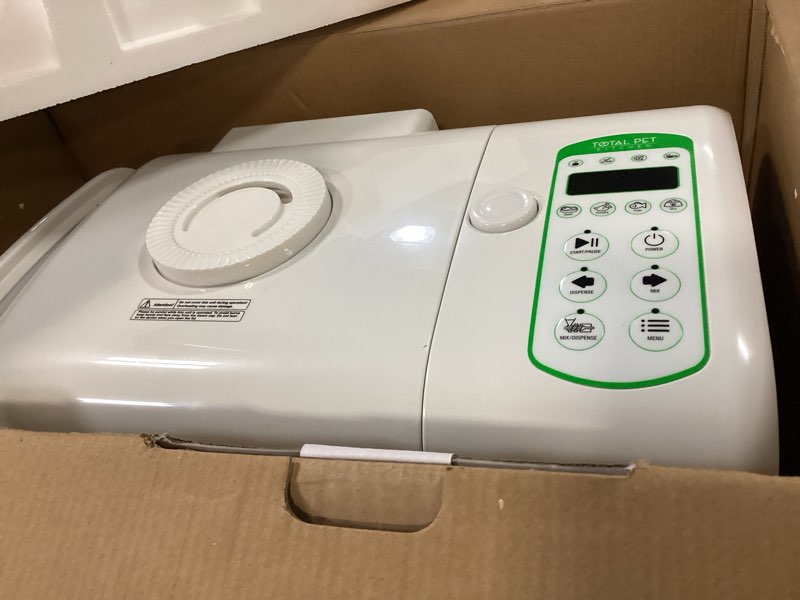 Condition photo showing As Is for pet food maker - all-in-one pet food multicooker | cooks, mixes, and dispenses fresh human-grade ingredients in about an hour | 4.5 quart capacity