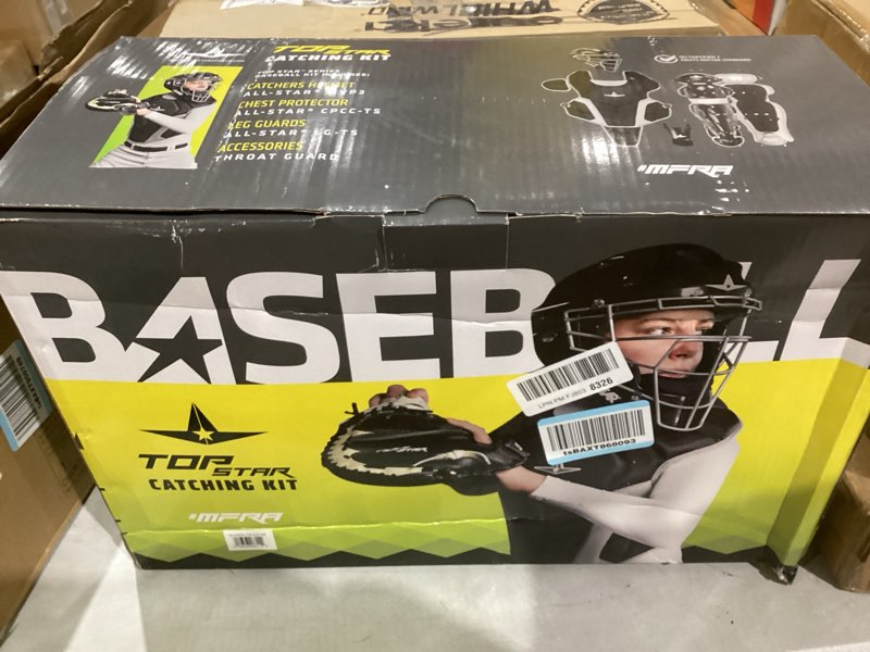 Condition photo showing New/Like New for All-Star Top Star Series Baseball Catching Equipment Kit, Meets NOCSAE Standard Navy Ages 9-12