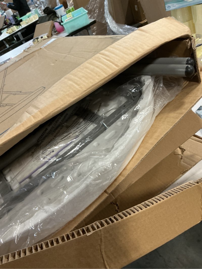 Condition photo showing Good Condition for 28in Cocktail Table White High Top Folding, Round Portable Bar Height Folding Table with Removable Legs, Indoor Outdoor Banquet for Parties, Commercial, Speech, School White 28×43 in