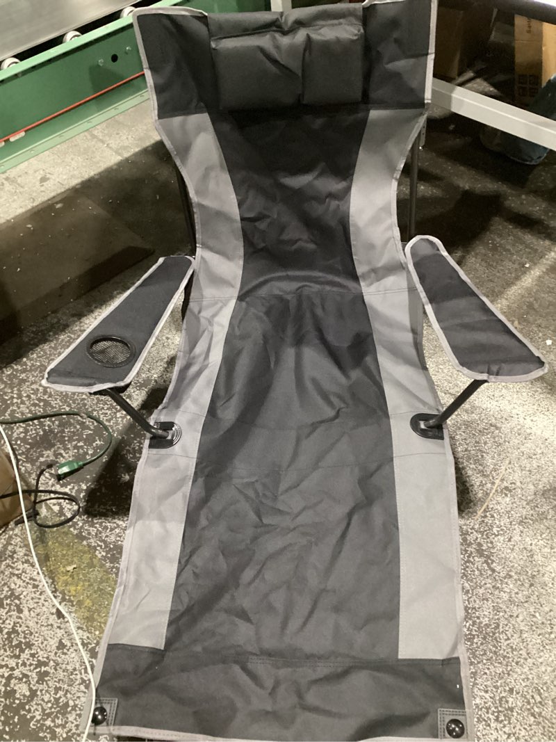 Condition photo showing Good Condition for suteck camping chair with foot rest, lightweight foldable beach chairs, black-gray