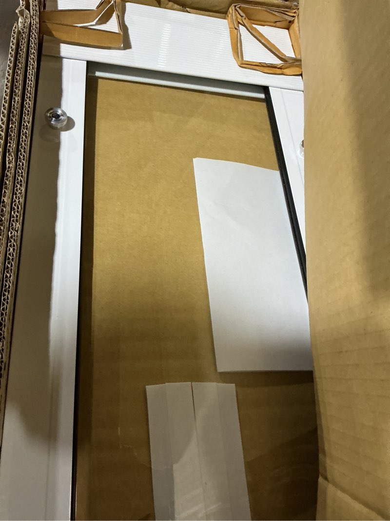 Condition photo showing As Is for ideal pet glass pet door  aluminum  77.6 in. h x 11.5 in. w